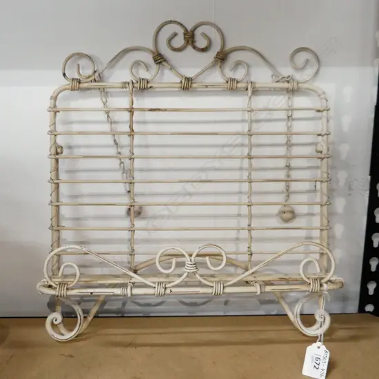 WROUGHT IRON BOOK STAND WITH CHAIN WEIGHTS H. 330MM