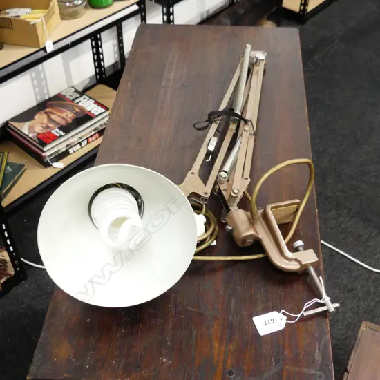 BLANCH ENGINEERING ANGLE POISE TYPE LIGHT - CLAMP GRIP