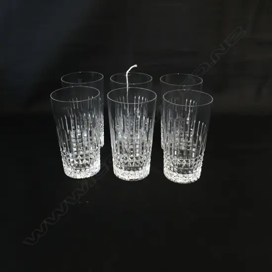6 CRYSTAL HIGH BALL GLASSES H.140mm