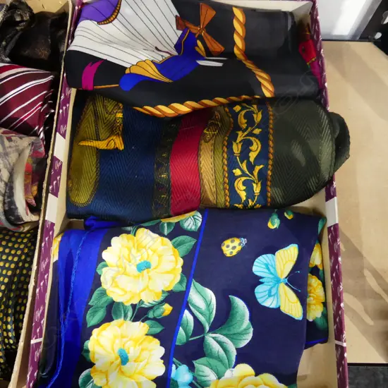 THREE DESIGNER EUROPEAN SCARVES, INCL HERMES