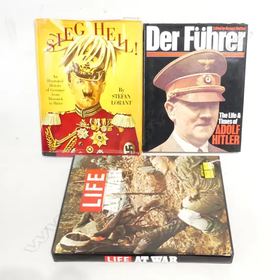 2 GERMAN HARDCOVER WAR BOOKS SIEG HEL' & DE FUHRER + LIFE AT WAR