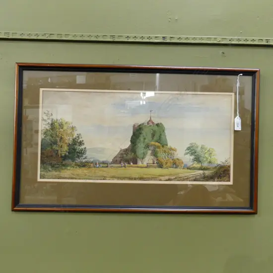 F. W. WOLAGE 'HAMSEY CHURCH - NEW LEWES' W/C 225x490mm