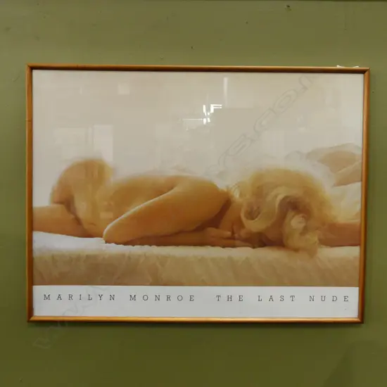 FRAMED POSTER 'MARILYN MONROE - THE LAST NUDE' 780 x 600MM