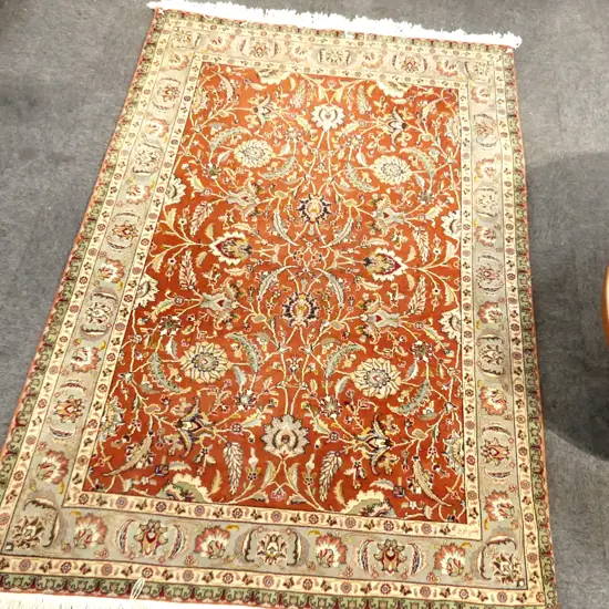 LG HAND KNOTTED IRANIAN TABRIZ CHOBI RUG 2410x1660mm WOOL ON COTTON