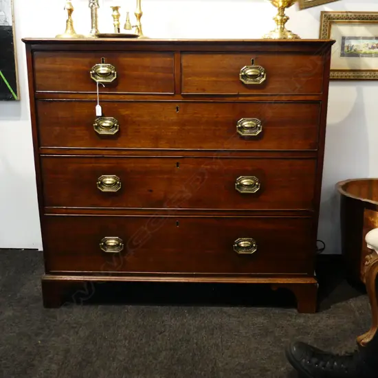 GEORGIAN MAHOGANY CHEST OF 5 DRAWERS 1030x540x990mm