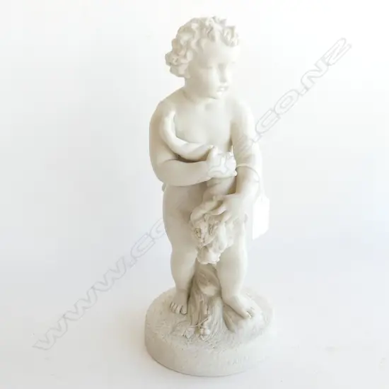 VICT. PARIAN WARE STATUE 'EARTH BOY' H.300mm. '1869 Copeland'