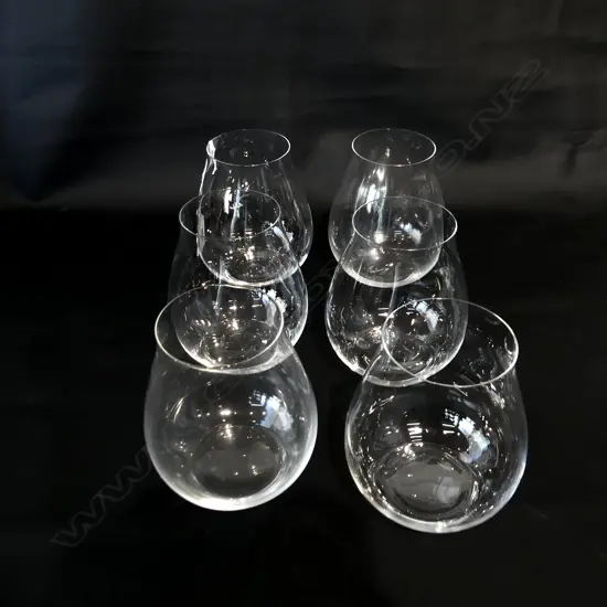 6 LG RIEDEL STEMLESS WINE GLASSES H. 135MM