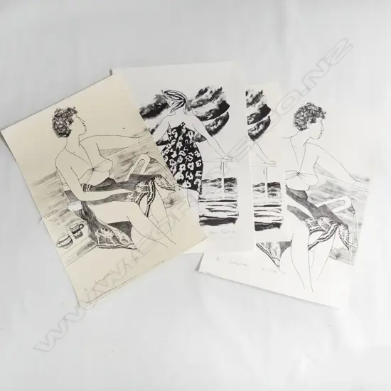 4 JOAN TAYLOR LITHOGRAPHS. 2x 'AWASH' & 2x 'CONTEMPLATION' 3 signed numbered etc