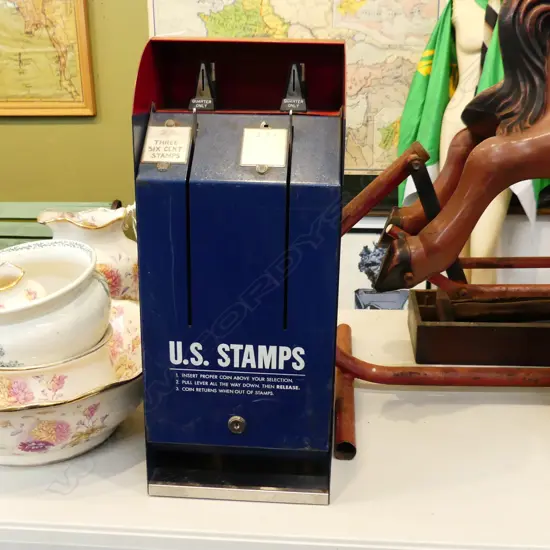 VINTAGE U.S. POSTAGE STAMPS DISPENSER H.570mm
