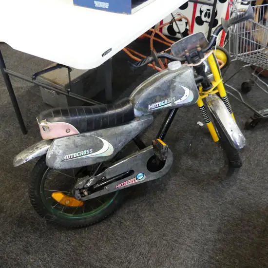 VINTAGE CHILDS MOTORBIKE PUSH BIKE L.1100mm