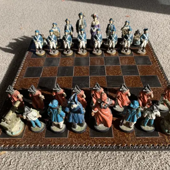 RESIN CHESS SET; SOLDIERS vs. PIRATES 430x430mm
