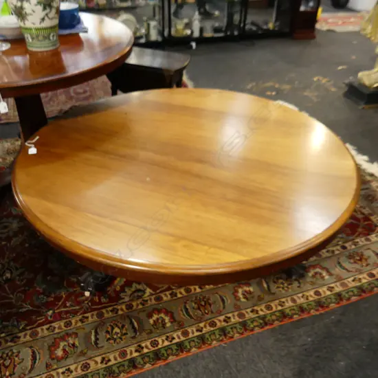 REGENCY MAHOGANY PEDESTAL COFFEE TABLE (CUT DOWN) 1200mm dia