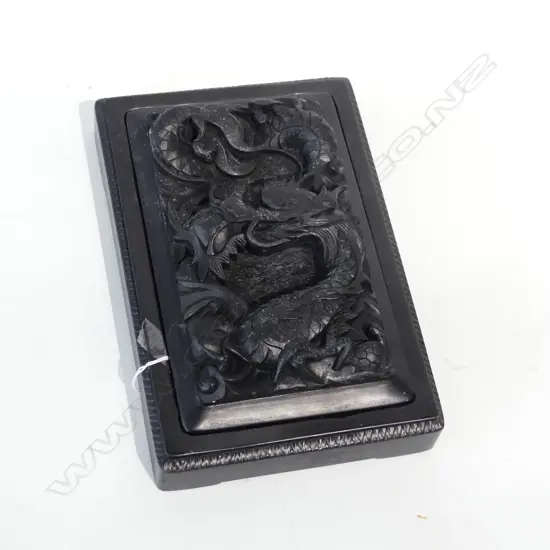 ORIENTAL SLATE INK BLOCK WITH DRAGON  L. 265MM