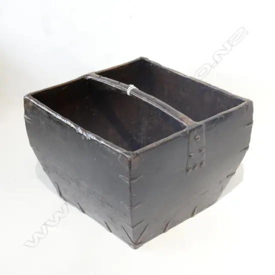 OLD CHINESE RICE BUCKET 330x330x240mm