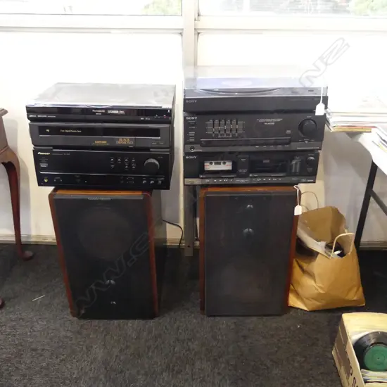 ENTERTAINMENT SYSTEM; SONY RECORD / CD PLAYER, PANASONIC DVD PLAYER, PR SPEAKERS ETC