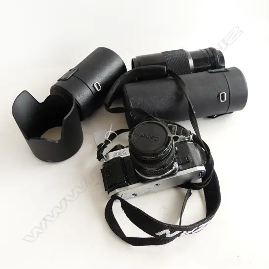 CANON AE-1 35MM CAMERA WITH 3 LENS