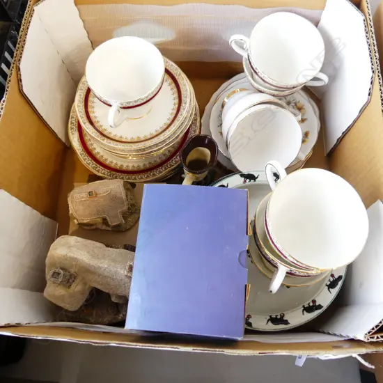 BOX MISC INCL LILLIPUT LANE, (LTD ED. CAR) COLCLOGH TRIOS, 6 SALISBURY TRIOS, BLACK CATS NURSERY WARE ETC..