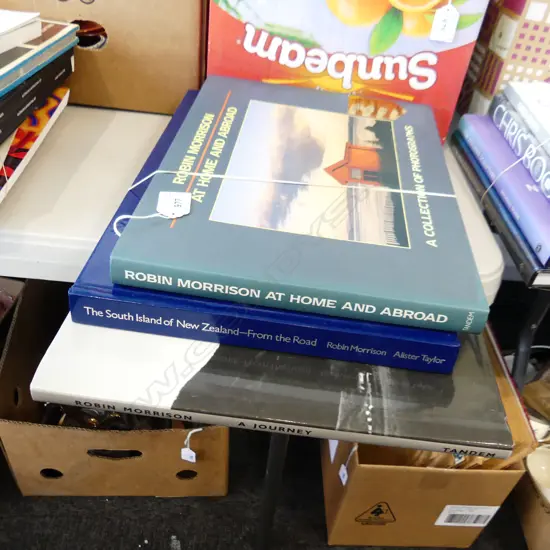 NZ PHOTOGRAPHER ROBIN MORRISON, 3 LRG BOOKS w COLLECTIONS OF HIS WORK