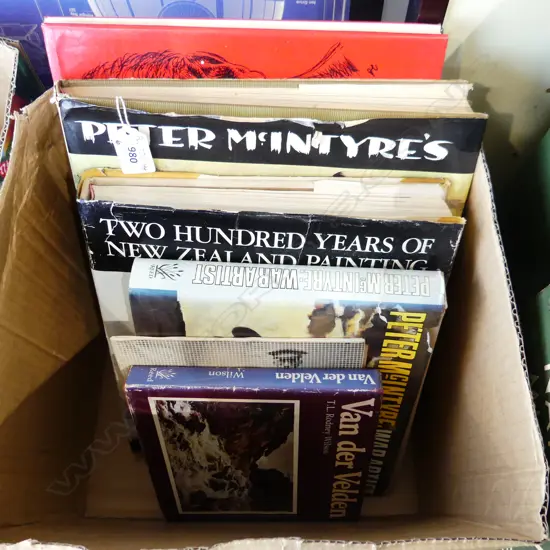 NZ ART BOOKS, INCLS PETER MCINTYRE'S NEW ZEALND, TWO HUNDRED YEARS OF NZ PAINTING, PETER MCINTYRE 'WAR ARTIST'