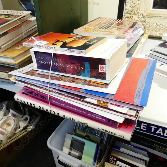 ABORIGINAL ART & CULTURE, VARIOUS BOOKS & PAMPHLETS PLUS DICTIONARY OF ABORIGINAL WORDS