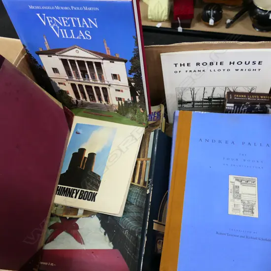 BOX LOT BOOKS; ARCHITECTURE INTEREST; PALLADIO ETC
