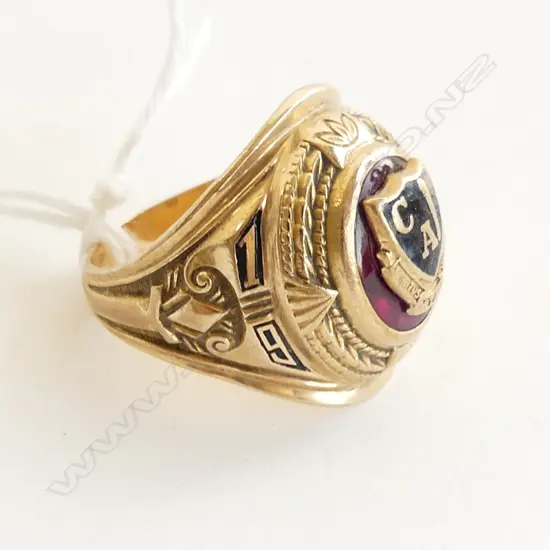 10CT GOLD RING 'JOSTEN' - MAKER 12.3 GRAMS SIZE O 1/2