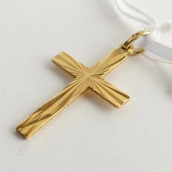 18CT YELLOW GOLD CROSS PENDANT 1.7GMS