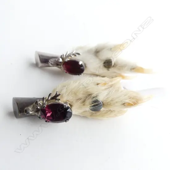 2 SCOTTISH GROUSE CLAW BROOCHES