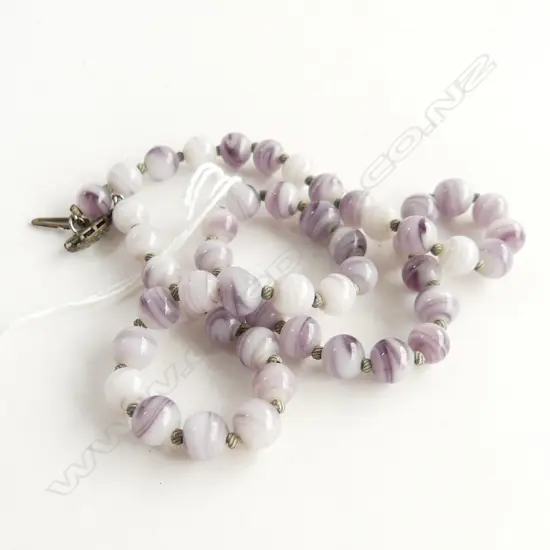 VINTAGE AMETHYST NECKLACE L 460 MM