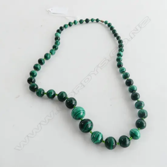 MALACHITE BEAD NECKLACE L.580mm