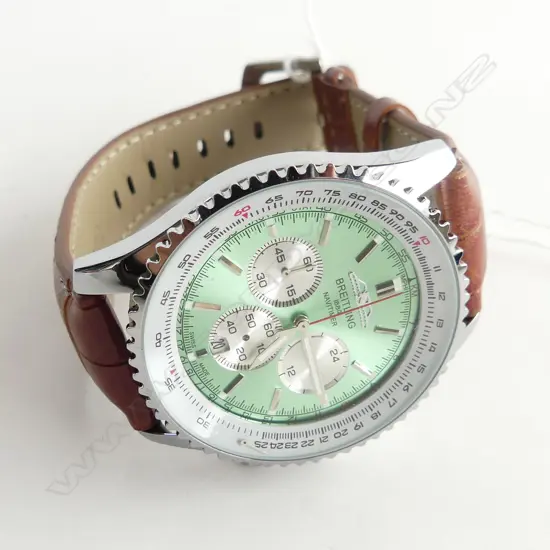 REPLICA  WATCH WITH ANTI SCRATCH GLASS, SWISS MOVEMENT & LEATHER STRAP