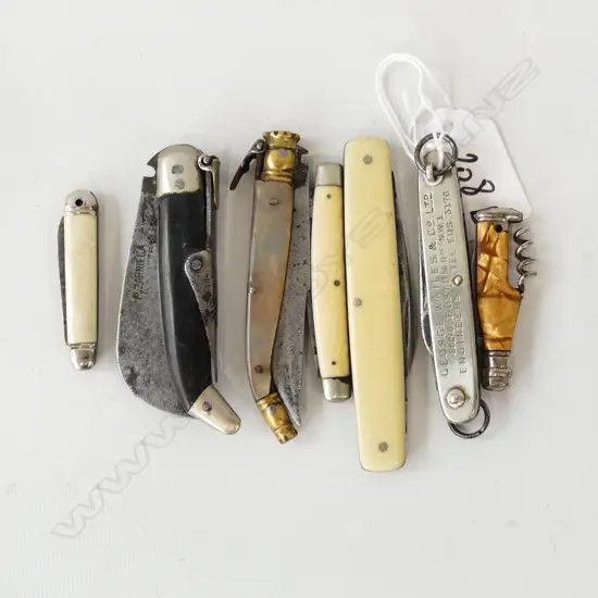 7 VINTAGE POCKET KNIVES L.90 / 50mm