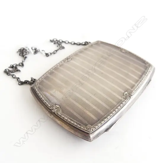 STERLING SILVER CARD CASE w. CHAIN 97 GRAMS