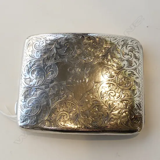 STG SILVER CIGARETTE CASE, B'HAM 1925 106 GRAMS