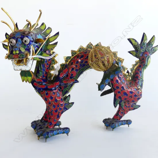 CLOISONNE DRAGON L.290mm