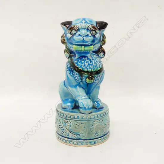 BLUE GLAZED FU / FOO DOG H.180mm