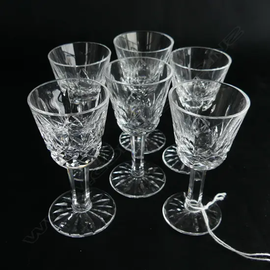 SIX WATERFORD  LIQUEUR GLASSES (LISMORE) H.90mm