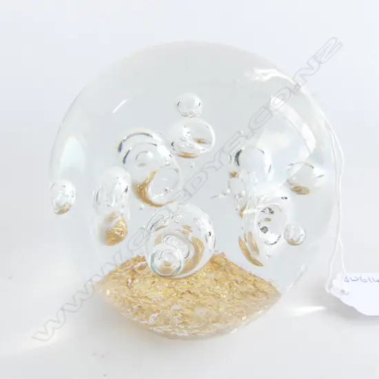 HAND BLOWN GLASS PAPERWEIGHT, H.100mm