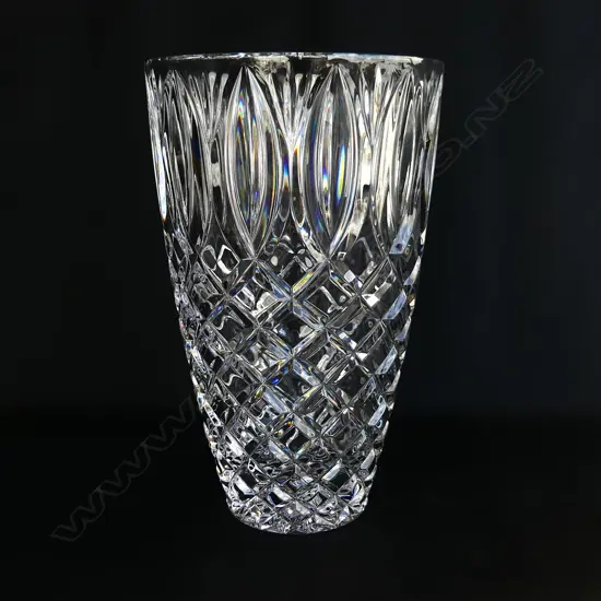 WATERFORD CRYSTAL TALL VASE H.253mm. etched mark to base