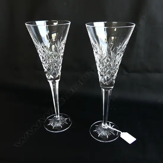PR WATERFORD CRYSTAL TALL WINE TOASTING GLASSES H.260mm