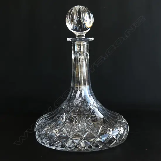 ROYAL DOULTON CUT GLASS SHIPS DECANTER H. 290MM