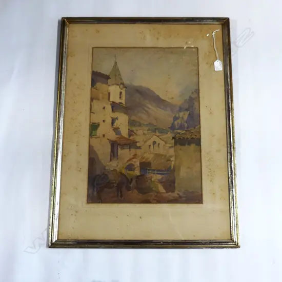 ALFRED ERNEST BAXTER WATER COLOUR (NZ 1878-1936) 500 X 345mm foxed inside of glass needs cleaning
