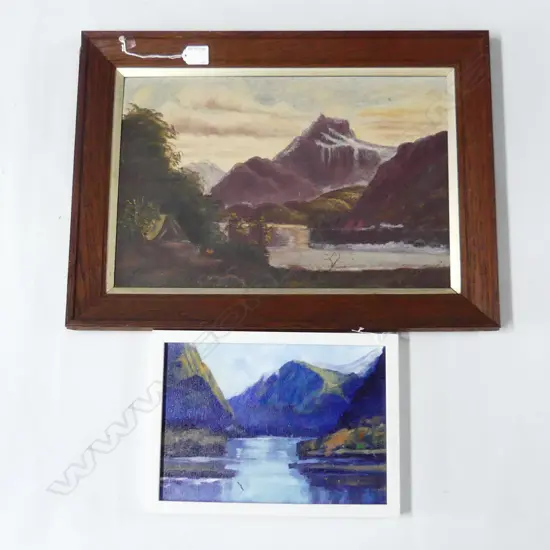 2 UNSIGNED OILS RIVER SCENES LARGEST400MM W560MM SMALLER BY HEATHER NEIL H220 W320MM