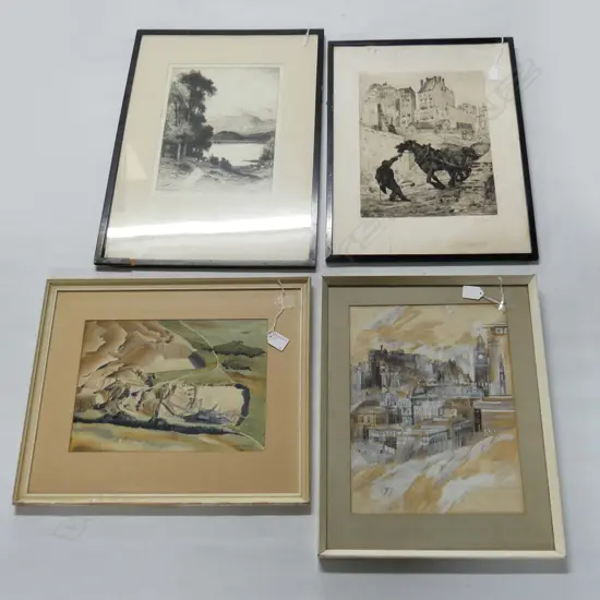 4 ARTWORKS; K. E. NIVEN 'GOLD DREDGE' WC 230x320