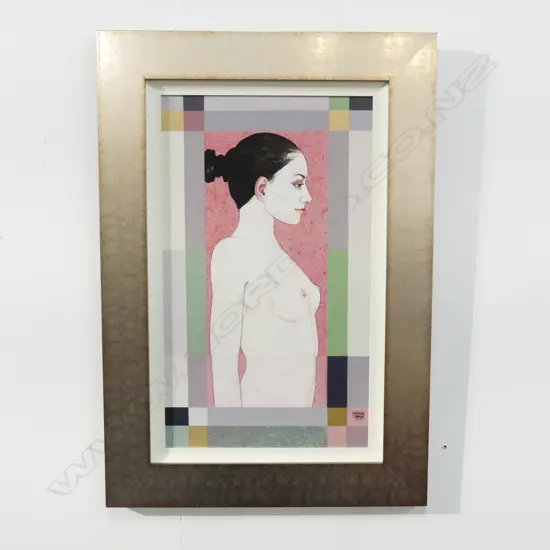 PATTERSON PARKIN (NZ b.1948) 'ALICIA' ACRYLIC ON CANVAS 2015 530x310mm 