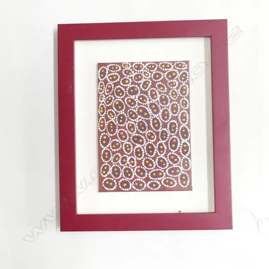 Dianne Robinson Australian Aboriginal ARTWORK 'ININTI' 2012 oil on board 125x175mm Ex. Jill Mandeno estate