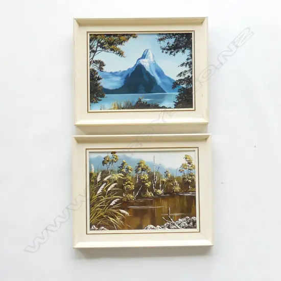 2 X S. WILSON SCENES, OIL ON BOARD, BOTH SIGNE, 290 X 215MM