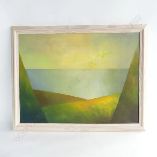 J. GUTHRIE, ABSTRACT LANDSCAPE, ACRYLIC ON BOARD 450x600mm