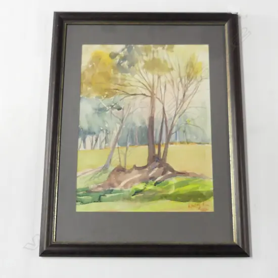 KARL SIMM, LANDSCAPE, W/C, SIGNED & DATED 1942, 420 x 320mm