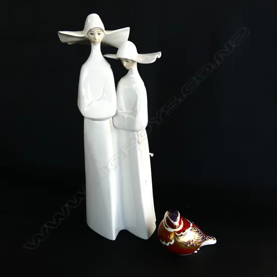 LLADRO COJOINED NUN FIGURE H. 320mm